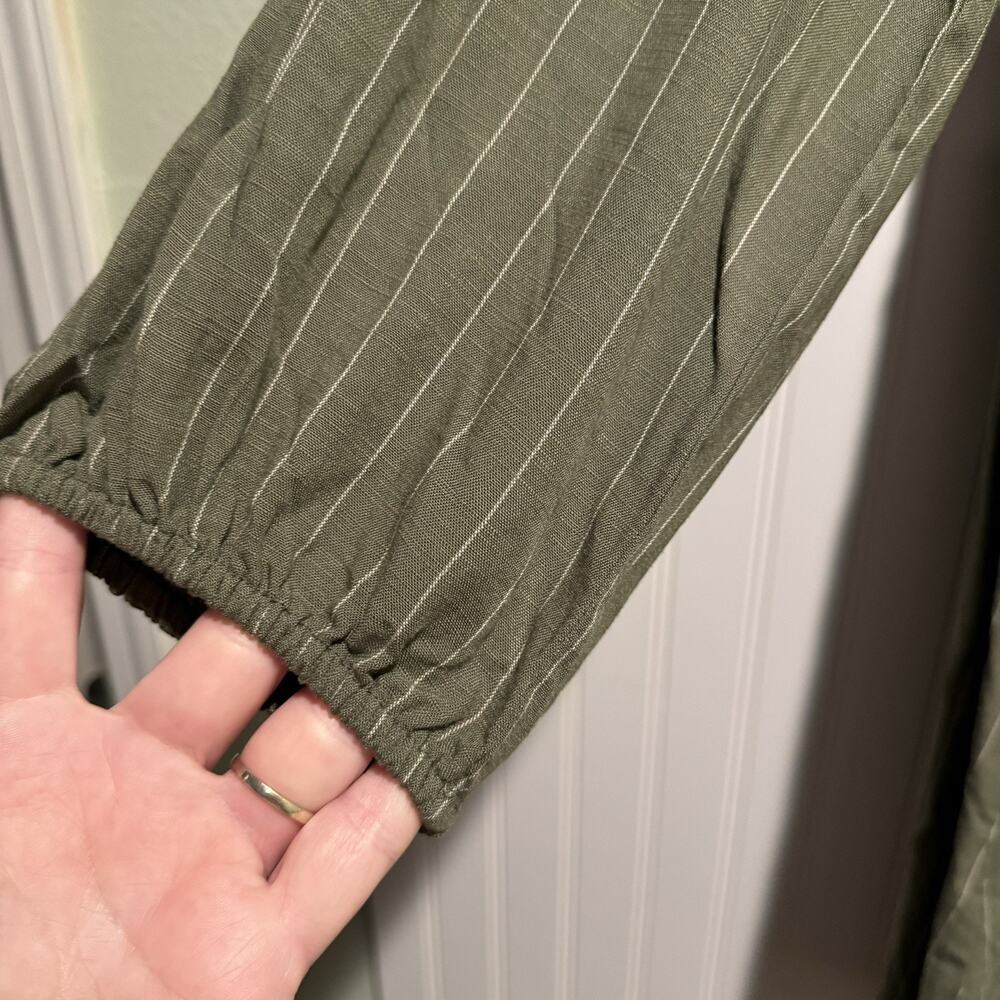 Ava Viv Green Striped Smocked Dress Size XXL - Picture 4 of 8